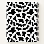 Carnet Nom personnalisé noir et blanc pour l'impression d (Dos)