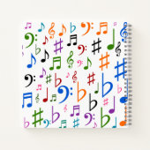 Carnet Nom personnalisé ; Nombreux notes et symboles de m (Dos)