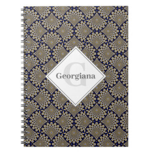 Carnet Nom Personnalisé Nous Vous Regardons Marine & Gold