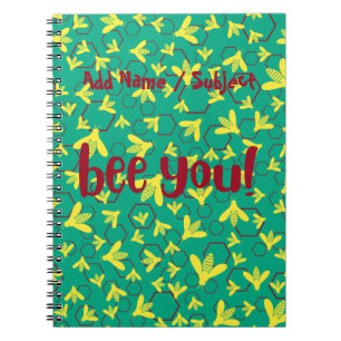Carnet Nom personnalisé/Objet Bee You Drôles de abeilles