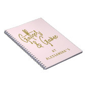 Carnet Nom personnalisé Pastel Pink Gold jeu Score (Côté Droit)