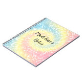 Carnet Nom personnalisé Pastel Tie Dye Hippy Swirl (Côté gauche)
