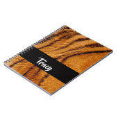 Carnet Nom personnalisé peau de tigre (Côté gauche)