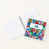 Carnet Nom personnalisé Phoebe Aquarelle Florale (Intérieur)