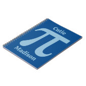 Carnet Nom personnalisé Pi / Cutie Pi (Côté gauche)