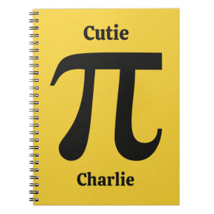 Carnet Nom personnalisé Pi / Cutie Pie