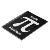 Carnet Nom personnalisé Pi / Cutie Pie (Côté gauche)