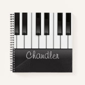 Carnet NOM personnalisé Pianist Piano Keys professeur de (Devant)