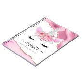 Carnet Nom personnalisé Pink Unicorn (Côté gauche)