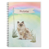 Carnet Nom personnalisé Ragdoll Chat Pet (Devant)