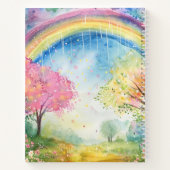 Carnet Nom personnalisé Rainbow Sunshine and Rain (Dos)