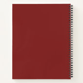 Carnet Nom personnalisé Recette de script élégant moderne (Dos)