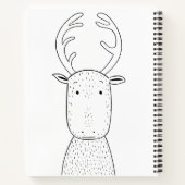 Carnet Nom personnalisé Reindeer de Noël Jouer Art (Dos)