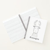 Carnet Nom personnalisé Reindeer de Noël Jouer Art (Intérieur)