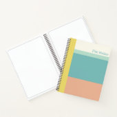 Carnet Nom personnalisé Retro Pastel Écriture en bloc cou (Intérieur)