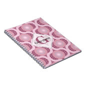 Carnet Nom personnalisé Retro Radiant Dusky Rose Dot Mand (Côté Droit)