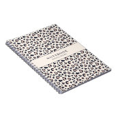 Carnet Nom personnalisé rose Empreinte de léopard (Côté Droit)