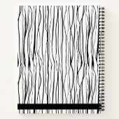 Carnet Nom personnalisé rose et noir moderne (Dos)