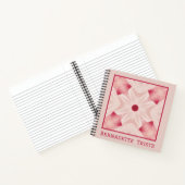 Carnet Nom Personnalisé Rose Moderne Floral Chic Joli Fil (Intérieur)