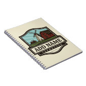 Carnet NOM personnalisé Rustic Farmhouse Vieux moulin à v (Côté Droit)