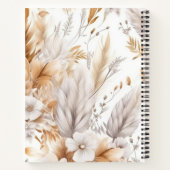 Carnet Nom personnalisé Rustique moderne Fleur sauvage de (Dos)