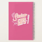 Carnet Nom personnalisé Salon cadeau de vie pour cheveux  (Verso)