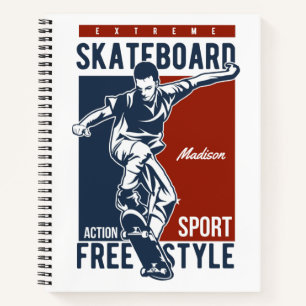 Carnet Nom personnalisé Skate