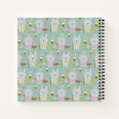 Carnet Nom personnalisé Sketchbook Jouer Lapin Floral (Dos)