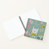 Carnet Nom personnalisé Sketchbook Jouer Lapin Floral (Intérieur)