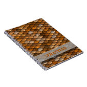 Carnet Nom personnalisé Steampunk Metallic Bronze échelle (Côté Droit)