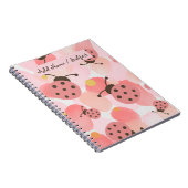 Carnet Nom personnalisé/Sujet d'aquarelle du pastel Ladyb (Côté Droit)