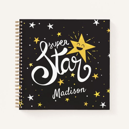 Carnet Nom personnalisé Superstar (Devant)