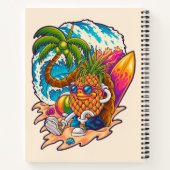 Carnet Nom personnalisé Surfing Pineapple (Dos)