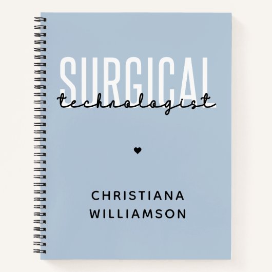 Carnet Nom personnalisé Technologue chirurgical Med Surg  (Devant)