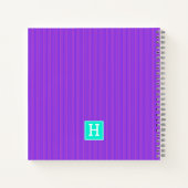 Carnet Nom personnalisé tendance violet (Dos)