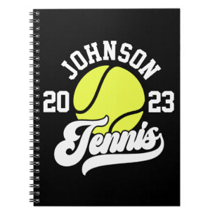Carnet NOM Personnalisé Tennis Lecteur Racket Ball Court