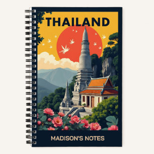Carnet Nom personnalisé / Texte Thaïlande