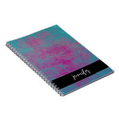 Carnet Nom personnalisé texture de grunge Abstraite (Côté Droit)