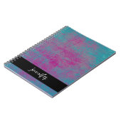Carnet Nom personnalisé texture de grunge Abstraite (Côté gauche)