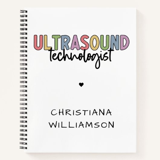 Carnet Nom personnalisé Ultrasound Technologist Cadeaux (Devant)