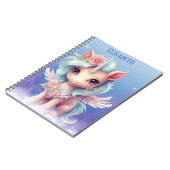 Carnet Nom personnalisé Unicorn (Côté gauche)