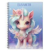 Carnet Nom personnalisé Unicorn (Devant)