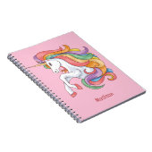 Carnet Nom personnalisé Unicorne colorée (Côté Droit)