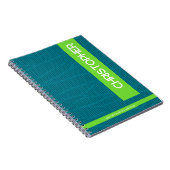 Carnet Nom personnalisé vert moderne (Côté Droit)