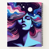 Carnet Nom Personnalisé Whimsical Cosmic Cheveux Dreamy S (Dos)