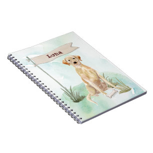 Carnet Nom personnalisé Yellow Lab Pet Dog