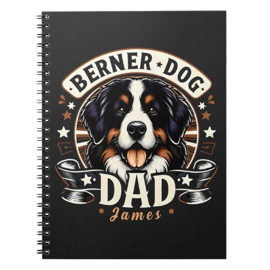 Carnet Nom personnel Berner Chien Papa - Bernese Daddy (Devant)