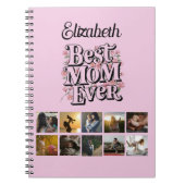 Carnet Nom Photo Collage Meilleure Maman Jamais Retro Typ (Devant)