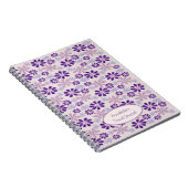 Carnet Nom Pink Indigo Doodle Fleur (Côté Droit)