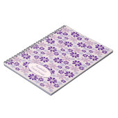 Carnet Nom Pink Indigo Doodle Fleur (Côté gauche)